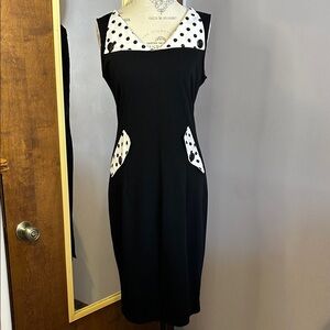 🖤Black & White Polka Dot Pinup Dress🤍